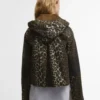 Anorak ciré à imprimé léopard Barbour x GANNI