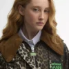 Anorak ciré à imprimé léopard Barbour x GANNI