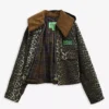 Anorak ciré à imprimé léopard Barbour x GANNI