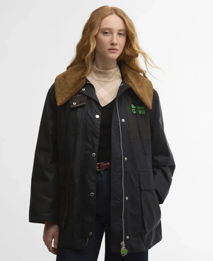 Barbour x GANNI Duffle-coat ciré Barbour x GANNI Duffle-coat ciré
