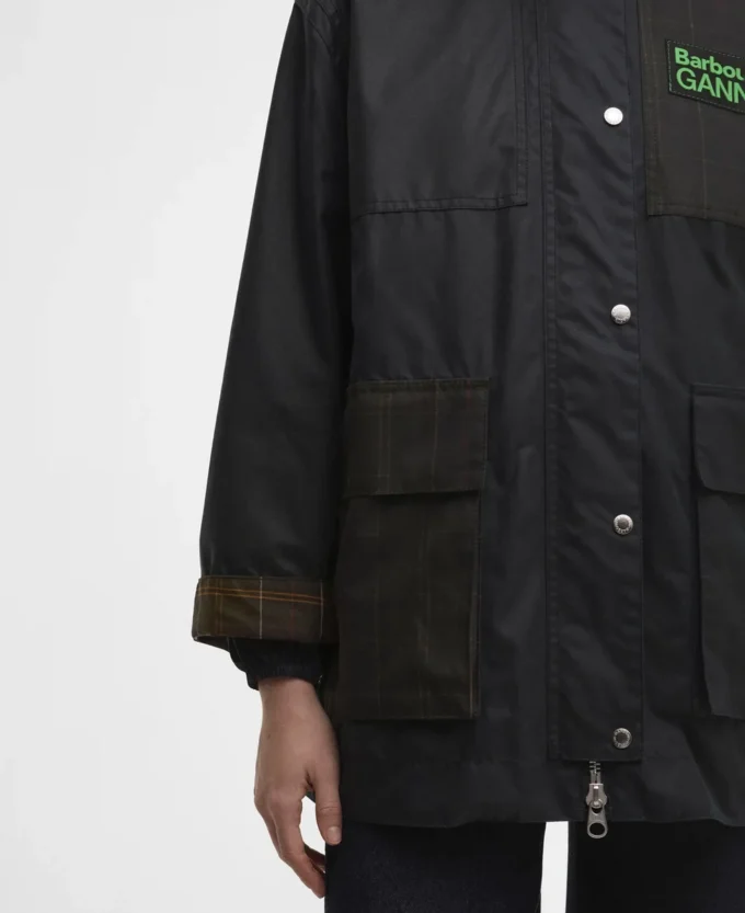 Barbour x GANNI Duffle-coat ciré Barbour x GANNI Duffle-coat ciré