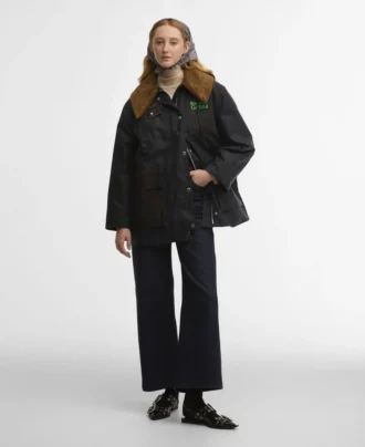 Barbour x GANNI Duffle-coat ciré