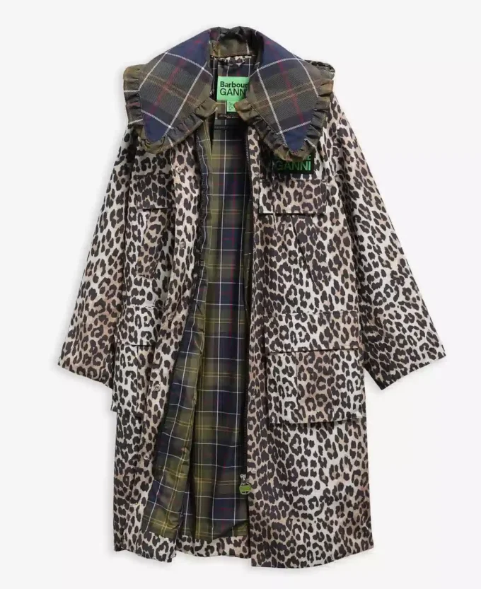 Barbour x GANNI Parka imperméable à imprimé léopard Barbour x GANNI Parka imperméable à imprimé léopard
