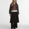 Barbour x GANNI Veste cirée à basque en tartan
