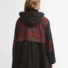 Barbour x GANNI Veste cirée à basque en tartan