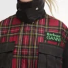 Barbour x GANNI Veste cirée à basque en tartan