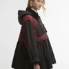 Barbour x GANNI Veste cirée à basque en tartan