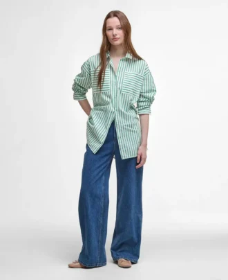 Chemise à manches longues décontractée à rayures Nicola