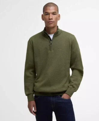 Pull demi-zip en coton