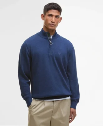 Pull demi-zip en coton