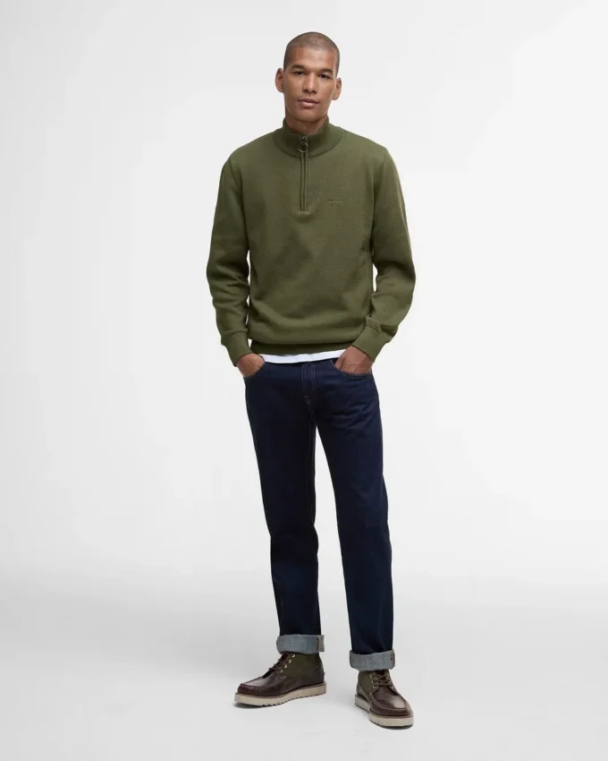 Pull demi-zip en coton Pull demi-zip en coton