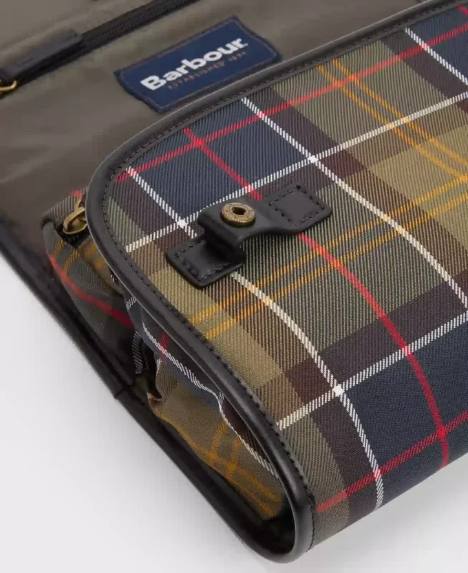 Trousse de toilette suspendue en tartan Trousse de toilette suspendue en tartan