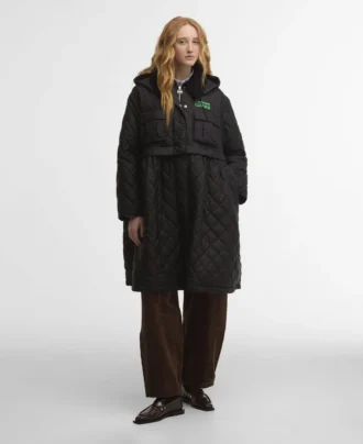 Veste matelassée longue à basque Barbour x GANNI