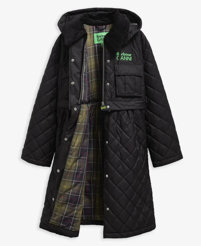 Veste matelassée longue à basque Barbour x GANNI Veste matelassée longue à basque Barbour x GANNI