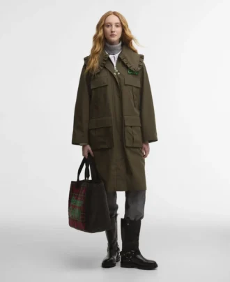 Veste parka imperméable Barbour x GANNI